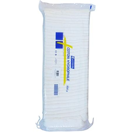 Absorbent Cotton 500g – Resealable Bag With Cord - Soft And Absorbent - Euromedis