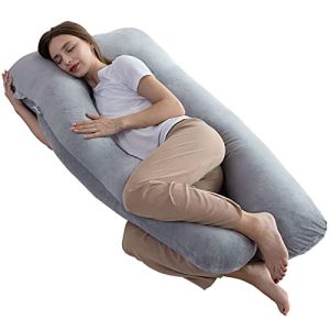 Rukoy Coussin de Grossesse et Allaitement – Oreiller de Positionnement Multifonctionnel pour Dos et Hanches