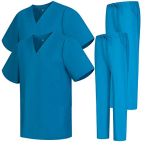 Misemiya - Pack * 2 Pcs - Ensemble Uniformes Unisexe Blouse - Uniforme Médical avec Haut et Pantalon 2-6801-6802 - X-Large, Turquoise 68