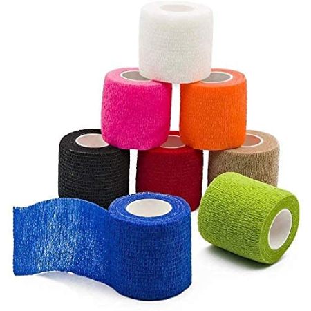 QiGui 8 Rouleaux Bandage Autoadhésif Bande Cohesive Bandage Sportif Medical et Vet Wrap Animal pour Poignets