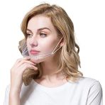 GUSTO 12 Pièces Visière Masque Transparent pour Nez et Bouche avec Élastiques pour Chefs de Cuisine Restaurants Aesthetic Studio (12 pièces Tra...