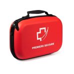 Trousse premier secours MADE IN FRANCE -Gel hydroalcoolique OFFERT- premier soin + couverture de survie/rouge coque étanche idéal sac à dos/voit...