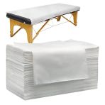 Tvvcalk Lot de 100 Drap Jetable, Drap de Lit Jetable Non Tissé , Pour Massage Spa Beauté, Anti Salissure, 80 x 180 cm