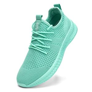 Tvtaop Women's Running Sports Shoes Sneakers Fitness Tennis Lightweight Breathable Outdoor Training, Green 41 EU