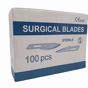 Lot De 100 Lames De Scalpel - Lames Couteaux Bistouri N° 11 - Lame Chirurgicale Stérile Fabriquée En Acier Au Carbone Pour Manche De Scalpel