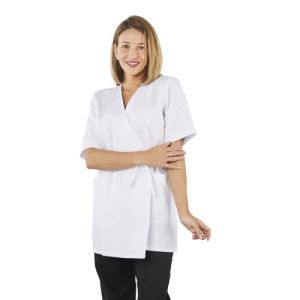 Hurry Jump White Aesthetician Tunic Cross Closure T2-40/42