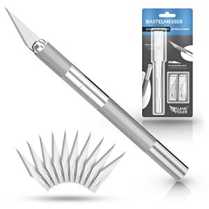 Klangfeiler® Scalpel avec 10 Lames - Cutter de Précision pour Modélisme et Artisanat