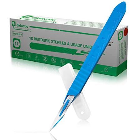 Disposable Scalpel Blade no. 11: Box of 10 Sterilized Medical Scalpels