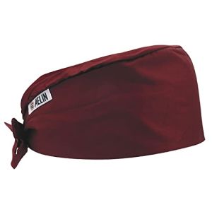 Medical Scrub Cap Unisex Short Hair 100% Cotton (Burgundy)