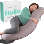 ZLitollo Coussin de Grossesse en Coton XXL – Coussin Allaitement et Maternité Ergonomique