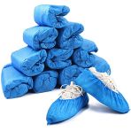 100 Pieces (50 Pairs) Disposable Blue Shoe Covers for Medical Use