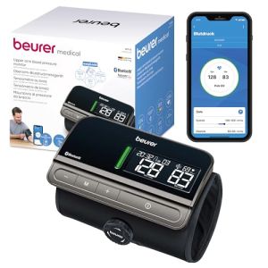 Beurer BM 81 easyLock Tensiomètre életronique au bras, sans tubulure ni câble, mesure en douceur de la tension, montée en pression & temps de m...