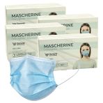 general merchandising 200 Masques chirurgicaux certifiés CE | 200 Masque chirurgical bleu avec embout nasal réglable