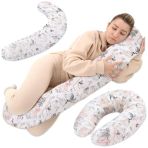 Totsy Baby Oreiller D'allaitement XXL Oreiller Dormeur Latéral - Coton Oreiller De Grossesse Oreiller De Positionnement Adultes 190 Cm Rose Sauvage