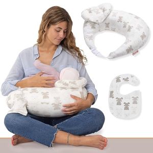 RUGUIES Coussin d'Allaitement Ergonomique avec Coussin Anti-Reflux et Accessoires