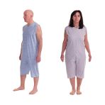 Ferrucci Comfort Pyjama Sanitaire Tuton Sans Manches D'Été Avec Pantalon Court – 9008/7 – Convient Aux Personnes Âgées – Fabriqué En Italie