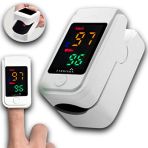 Finger/Pulse Oximeter, Saturometer, Portable Digital Monitor, LED Screen for Measuring Oxygen Saturation and Heart Rate