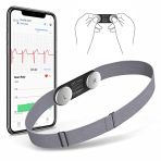 Checkme Moniteur ECG portable avec sangle de poitrine, affichage de la forme d'onde ECG en temps réel, surveillance ECG à long terme de 30 s à 1...