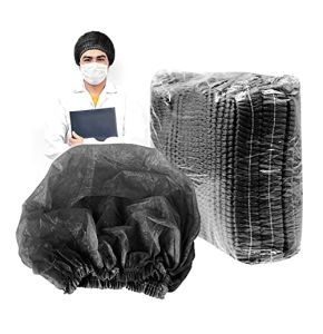 50 Pcs Bonnet Infirmière Jetable, Béret Non Tissé Bande Cap Anti Poussière Bande Champignon Capuchon De Protection