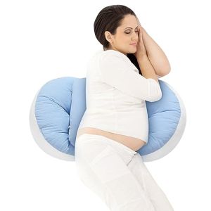 Coussindegrossesse Oreiller Enceinte en U – Coussin de Soutien Taille, Housse Lavable, Meilleur Cadeau pour Mamans