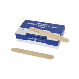 Le Pro du Médical - Adult Wooden Tongue Depressor 150 x 18 x 1.6 mm - Box of 100