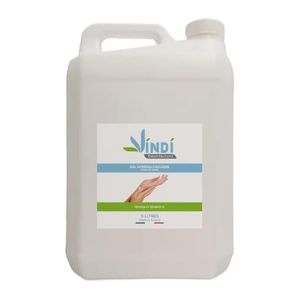 Vindi Désinfectant gel hydroalcoolique - Bidon de 5L - Fabrication Française -76% d'alcool - Virucide