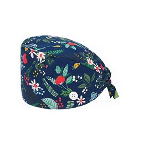 Bonnet Chirurgical, Bonnet Sain, Couvre-Chef Chirurgical RéGlable, Bonnet Anti-PoussièRe, Bonnet De Travail Pour Hommes Et Femmes Avec Boutons, C...