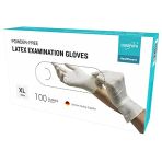 EUROPAPA® Lot de 100 gants jetables en latex, Non poudrés - Gants d'examen EN455 et EN374, Gants jetables en latex, Tailles XS, S, M, L et XL (XL...