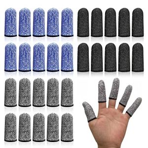 TSHAOUN 30 Pcs Doigtiers, Protège-doigts Réutilisable Antidérapants Couvre-doigts Protection Résistant aux Coupures pour Travail, Jardin, Cuisi...