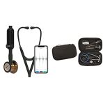 3M Littmann CORE Stéthoscope Numérique, Tubulure Noire, Édition Cuivre Brillant, 69 cm, 8863 + GIMA ÉTUI CLASSIC pour Stéthoscope - Noir