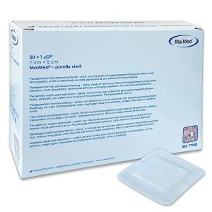 Pansement Compressif D'Urgence Stérile 7 x 5 cm 50 Pièces - Pansement Waterproof Résistant à L’Eau Et À La Poussière - Bandage Pour Couvrir