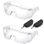 CHEVVY Lot de 2 Lunettes antibuée Masque Anti-poussière Lunettes de Protection Médicale avec 2 Lunettes Organisateur Lunettes de Protection Tran...