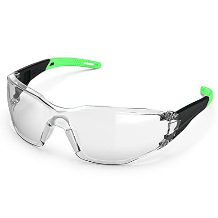 TOREGE Transparent Safety Glasses - Adjustable, Anti-Fog and Scratch-Resistant, Lightweight with Non-Slip Rubber Handles