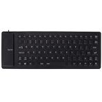 VBESTLIFE Clavier en Silicone, Étanche, Portable Léger, Différentes Couleurs, Bouton Muet, Doux et Confortable pour PC (Noir)