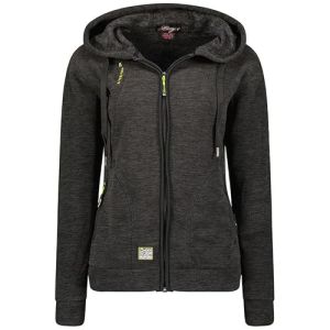 Geographical Norway Twelve Lady - Sweat Femme Capuche Polaire Fermeture Zip - Sweatshirt Femmes Manche Pull Casual Manches Longues Chaud - Hoodie V...