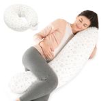 Lannvan Coussin de Grossesse et Allaitement XXL Multi-Usages - Oreiller de Grossesse pour Dormir