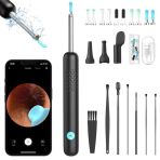 Otoscope Oreille, 1080P HD Kit Camera Oreille d'Élimination du Cérumen avec 6 Lumières LED, 3,5mm Nettoyant Oreille, IP67 Étanche Endoscope