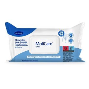 MoliCare Skin - Lingettes Imprégnées Pour Toute Occasion - Enrichies à la Camomille - pH Neutre à la Peau - Sachet de 50 Unités