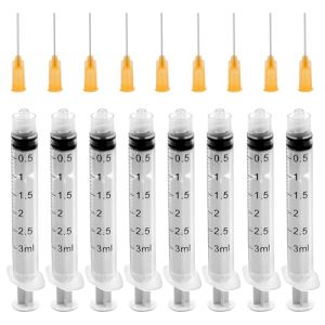 15 Pièces Seringue 3ml, Seringue Avec Aiguille, Seringue Plastique, Seringue Alimentaire, Seringue Dosage, Pour Expérience, Distribution, Mesure ...