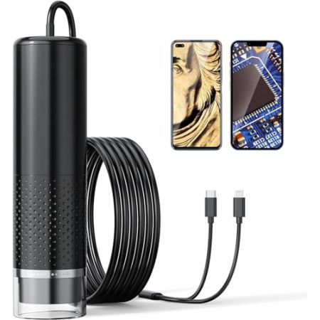 Microscope Numérique USB, Endoscope de Grossissement 50X-1600X Portable AOPICK