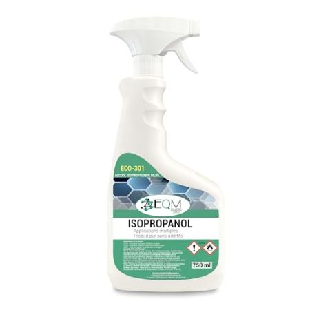 EQM | ECO-301 | 99.9% Pure Isopropyl Alcohol | 750 ml | Electronics Cleaner and Degreaser