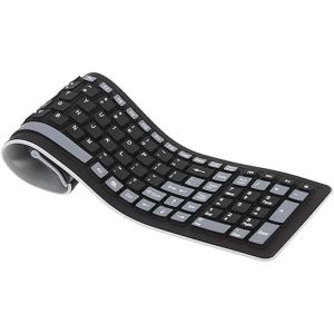 Callstick Portable Flexible Waterproof Washable Silicone Rollable Keyboard with USB Receiver for Laptop