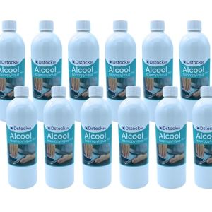 DSTOCK60 - Pack of 6 x 1 L 99.9% Extra Pure Isopropyl Alcohol, Made in France