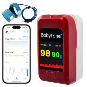 Babytone Pulse Oximeter for Baby and Adult, Finger Blood Oxygen Monitor for Children, Oximeter with Alarm for Oxygen Saturation O2