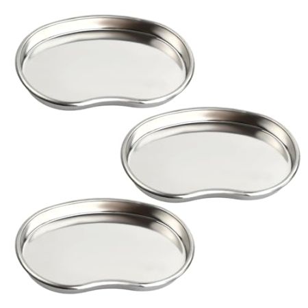 Cozlly 3pcs Plateau à Instruments, 19.5cm Plateaux De Laboratoire en Acier Inoxydable, Plateau Médical INOX, Plateau Tatouage Désinfection pour ...