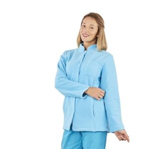 Turquoise Fleece Nurse Blouse Jacket Corridor Nurse Caregiver T01