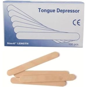 ECONOMY Pack of 100 Tongue Depressors 150 x 17 mm - Ideal for Medical Diagnosis