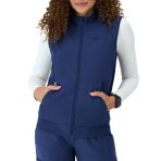 Hanes Women's Comfortable Medical Vest - Stretch Fabric Moisture-Wicking, Athletic Navy, X-Large