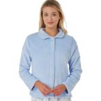 Marlon Lucy Medical Fleece Robe for Women, Blue Fleece, Size 8-10 Comfortable