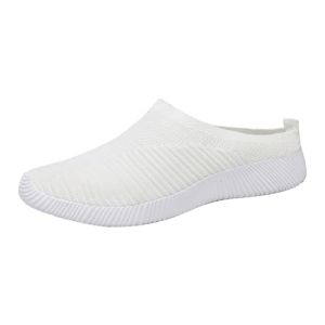 Chaussure Femme Hôpital Aide Soignante Basket Chaussures Orthopédiques Souples pour Femmes, Respirantes et Tissées, Chaussures de Marche à Enfil